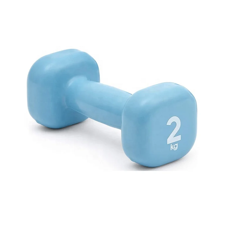 ビニールスクエアシェイプダンベル1kg〜5kg女性レディダンベルカラフル