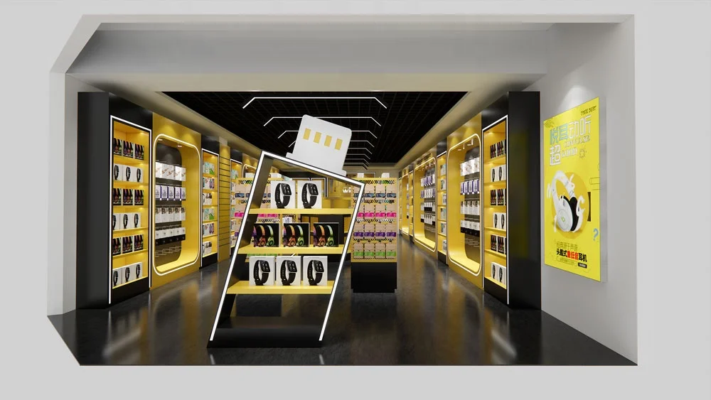 Electronics Showroom Design Mobile Shop Counters Mobile Phone Store Interior Design Decoration for Mobile Shop