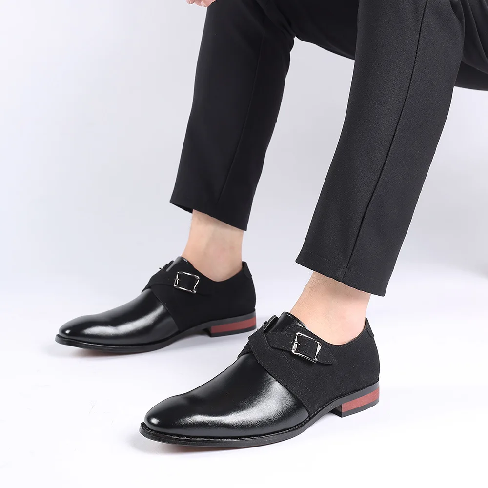 38-48 Big Size Men's Breathable British Leather Men Shoes Slip-on ...