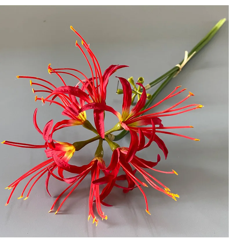J-253 Faux Red Manjusaka - Elegant Wedding Table Centerpieces