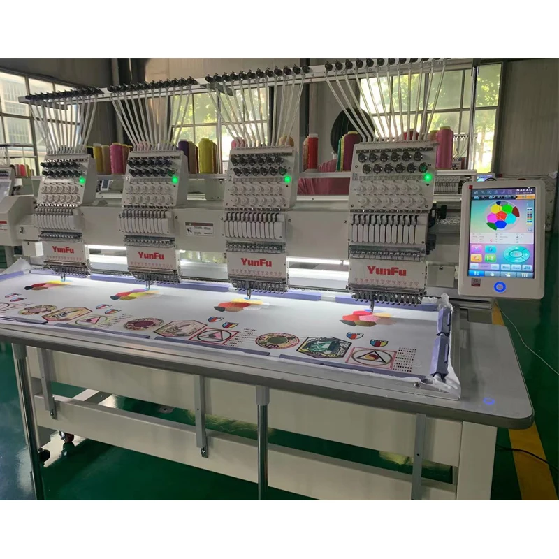 China Factory Wholesale Price 12-needle Sewing Machine Computerized Embroider 4 Heads Embroidery