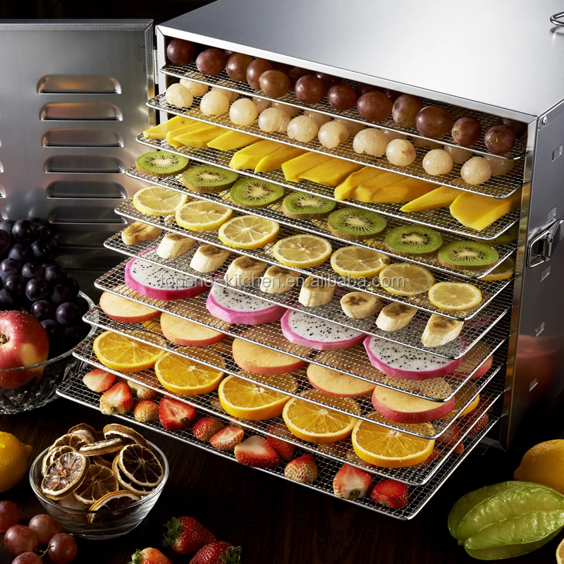 10 Layers Food Dehydrator Machine with Visible Glass Window All Stainless Steel Food Dehydrator for Fruit and Vegetable