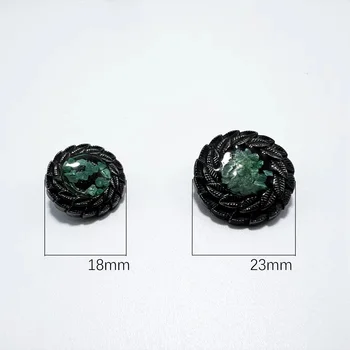 Wholesale Custom High End Ladies Buttons Metal Patterns Resin Decorative Metal Buttons