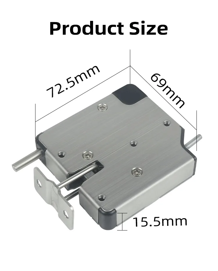 KERONG Outdoor Electric Remote Rotary Latch Concealed Concealed Electric Lock for Parcel Locker Cabinet