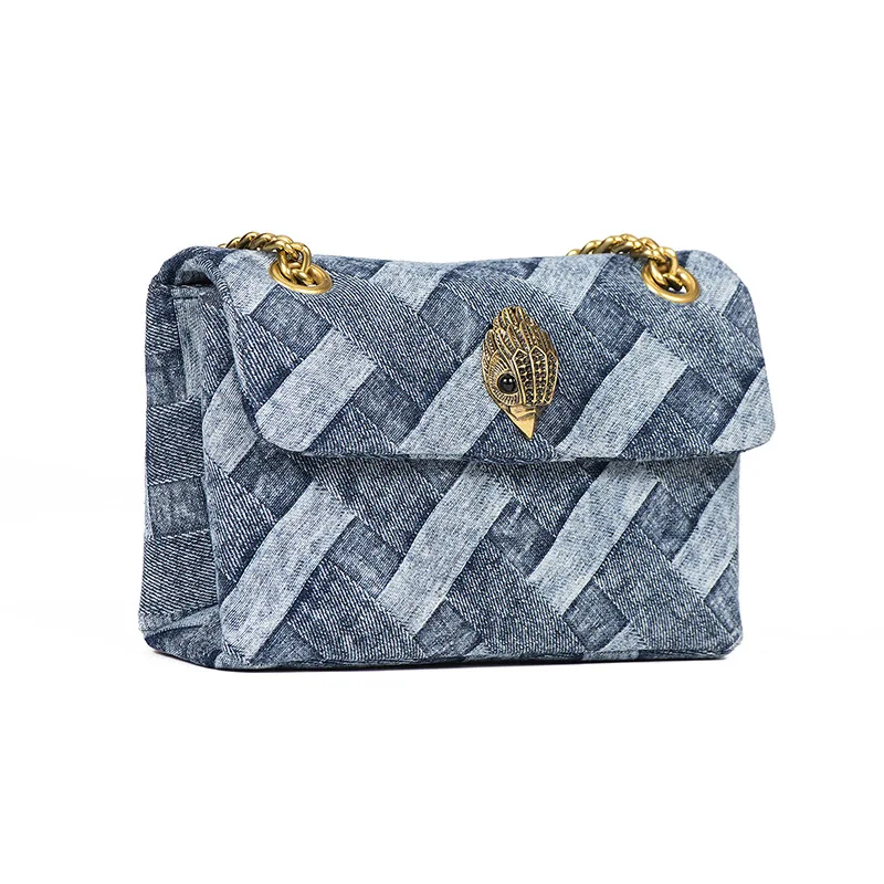 ★関税/送料込★VIVASTUDIO★Chain Twill Denim Bag Luxury Designer Denim Woven Handbags - Eagle Head Chain Bags