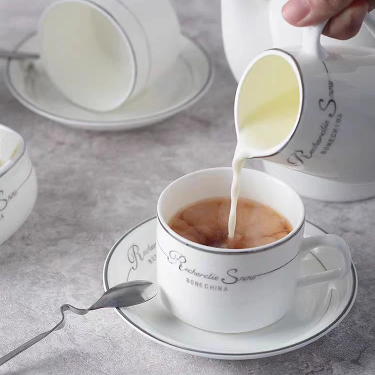 Promotional Middle East Style Big Capacity Coffee Ceramic Custom Porcelain Tea Pot Set supplier