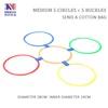 Couleur Medium 28cm (5 cercles + 5 boucles)
