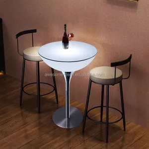 Party Bar Tables for Outdoor Commercial Portable Furniture LED Dining Table for Lving Room