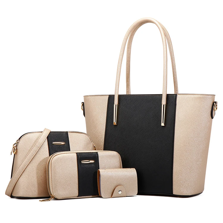 Fashion Composite Pu Leather 4pcs Handbag Set Office Bag For Women ...