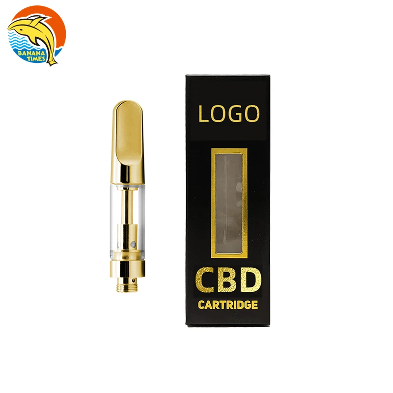 Custom brand empty vape cartridge packaging ceramic coil 1ml cbd glass cartridge with drawer box