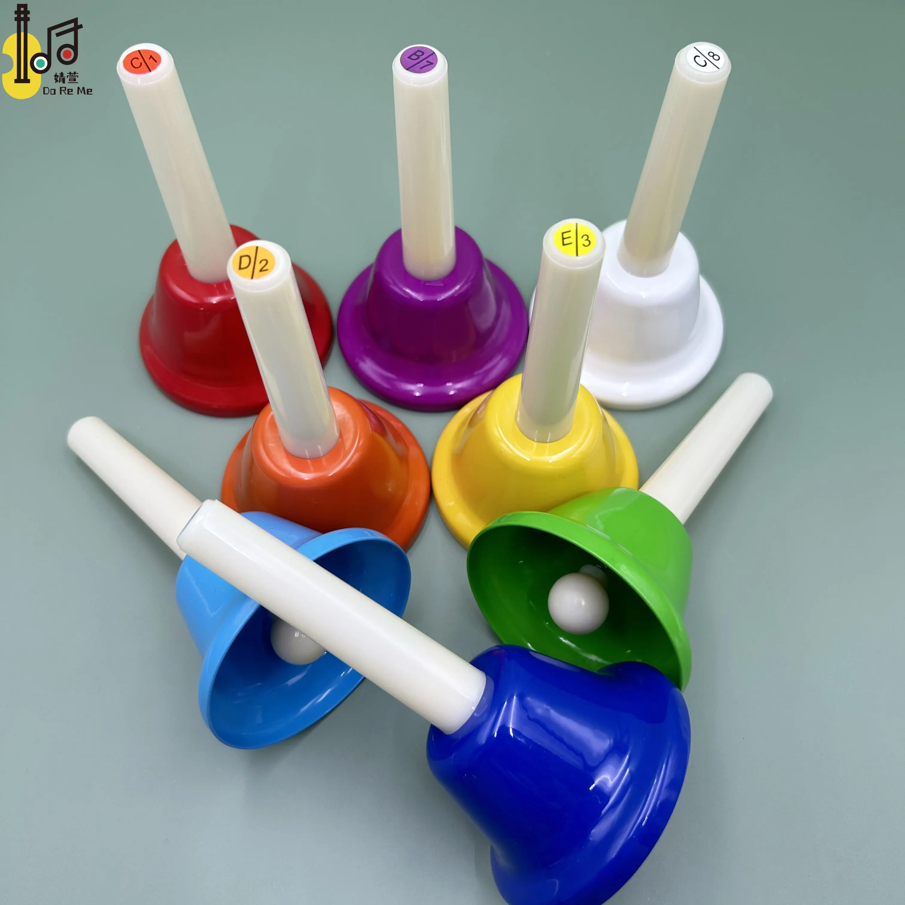8note Preschool Kids Gift School Favor Metal Handbell Noise Maker Baby