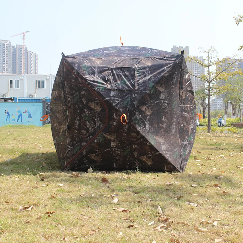 Inflatable Tent for Hunting One-Way Field Dog Blind Gear with Oxford Fabric Camouflage Duck Ground Deer Layout Chair