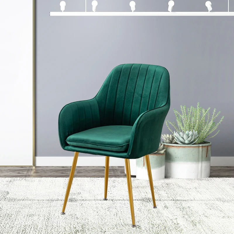 Modern Elegant Exotic Velvet Dining Room Chair With Cushion Pink Kitchen Dining Chair For Restaurant Living Room Furniture