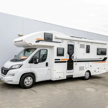 Ecocampor Hot Sale Fiberglass  Motorhome RV Caravan Track Camper Vans With Kitchen and Tent for Sale