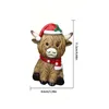 Yak wearing christmas hat