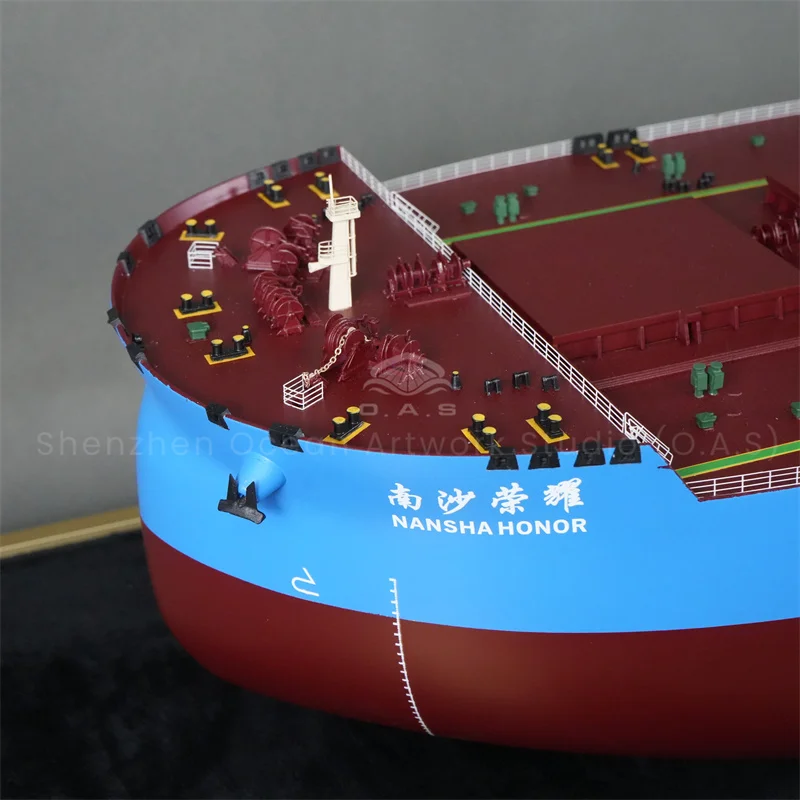 This bulk carriers model is meticulously designed according to typical Japan shipbuilding standards, presenting authentic ship type characteristics and professional structure. It clearly displays accurate ship measurements and marked gross tonnage of ship, with highly restored hull lines, cabin layout and deck details. Made of durable materials with fine craftsmanship, it is suitable for maritime teaching, shipyard exhibitions, technical displays and shipping enterprise souvenirs. Custom scales and data markings are supported for professional and collection purposes.Amber@vesselmodel.com Tel: +86 18038048785
