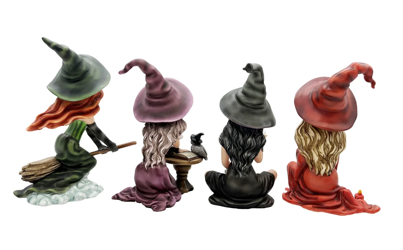 Resin Art Sculpture Witch Statue Witch Craft Art Ornaments Gift Garden ...