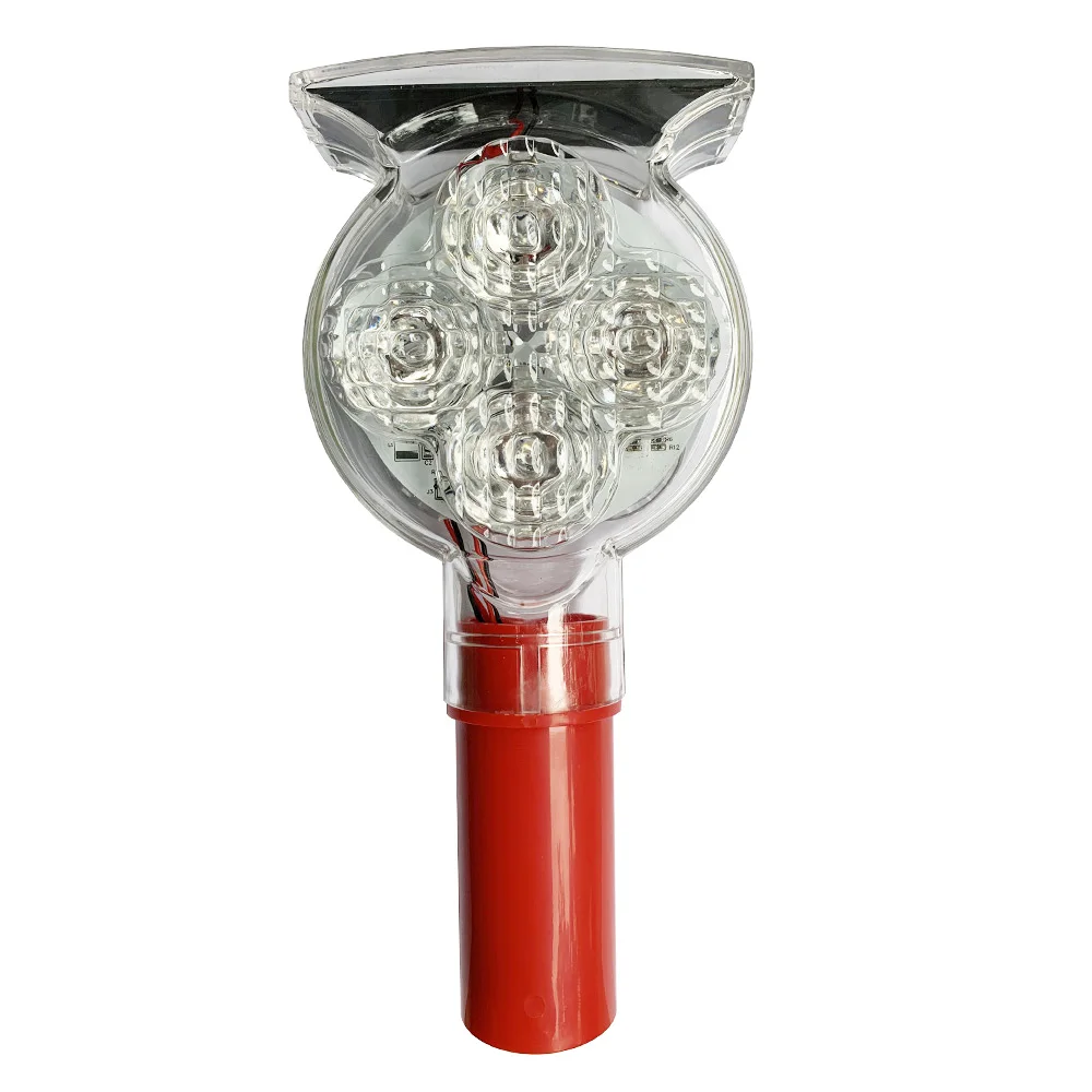 Solar led road safety warning light emergency roadside safety led caution light solar  led beacon traffic warning cone light