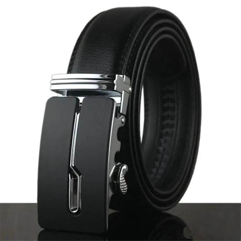 green emerald velvet dress Golden Glossy Metal Buckle Genuine Leather Belt 43 inch to 63 inch –  ties2you main image 1