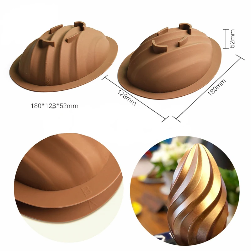 Moule Œuf De Pâques En Silicone 3D - Pour Chocolat, Bougies, Gelée - Antiadhésif Et Réutilisable