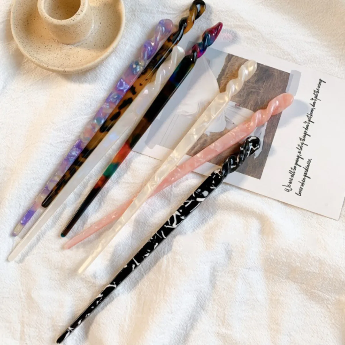 Высокое качество женские аксессуары для волос застежка красота ацетат Шпилька палочки еды ювелирные изделия ретро