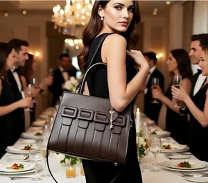 Luxury Women's Handbag Set 2026, Spacious Tote + Evening Clutch + Everyday Crossbody, PU Leather for Work Business Events