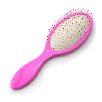 factory supply ABS plastic hair brush with transparent pins wet and dry hair brush for hair smooth