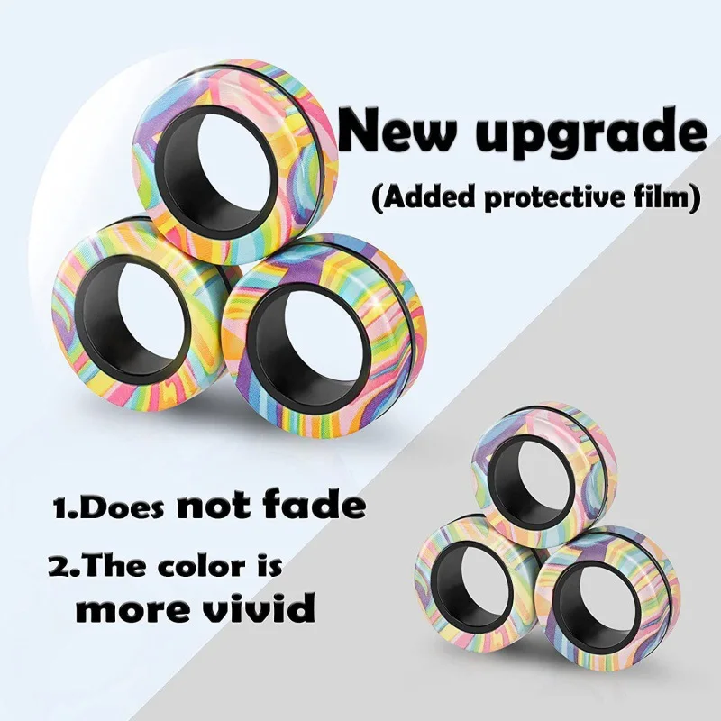 Unisex ABS Fidget Spinner Rings for Stress Relief