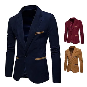 2026 Autumn Winter Men's Plus Size Slim-fit Casual Worsted Waterproof Breathable V-neck Single Breasted Flat Front Business Suit