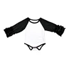 Black White Raglan