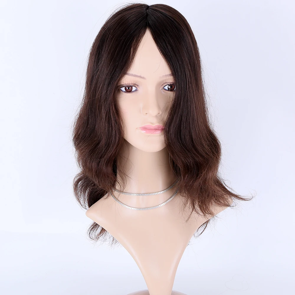 new arrival 100% human hair jewish  wigs super hair quality double drawn grade natural hair natural brown