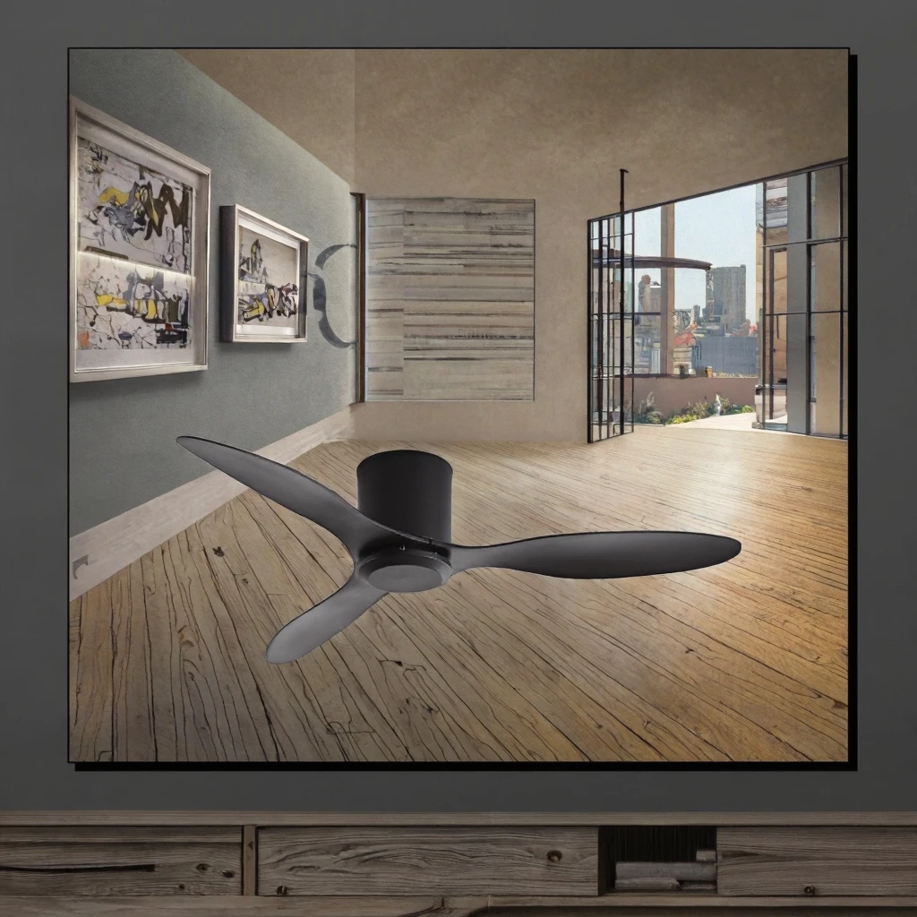 product modern 42 inch metal indoor ceiling fan with white light remote control smart 3 abs design 24w 220v dc us plug direct from china-2