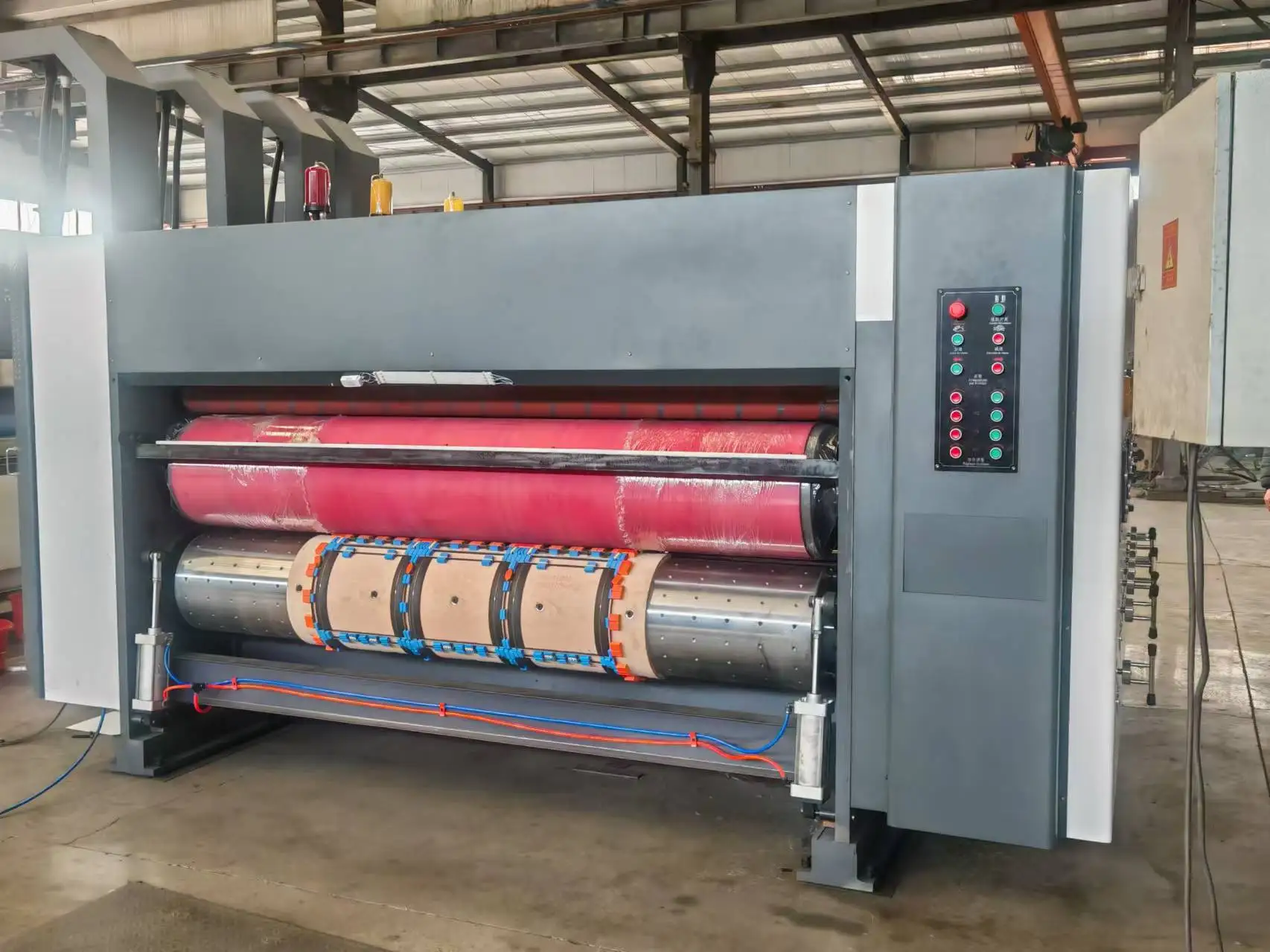 Flexo Water Ink Based Corrugated Board Printer Rs4 Slotter Die-cutting Machine for Pizza Box