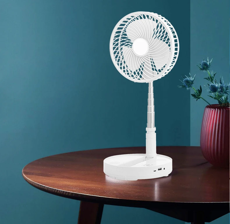 USB Portable Folding Fans Rechargeable 7200mah Folded Fan Smart Electric Desktop Adjustable Height Floor Fan 4.8 Four,four 0.77