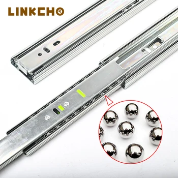 LINKCHO Push to Open Ball Bearing Slide Full Extension Cabinet for Cabinet Accessories Drawer Rail 3fold Hydraulic Drawer Guides