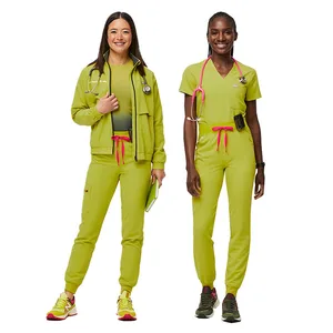 High Quality Wholesale Hot Green Hospital Scrubs Woven Fabric Nursing Uniforms Medical Scrubs Uniforms