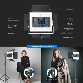 Neewer 2 or 3 Packs 660 RGB LED Light With APP Control, Photography Video Lighting Kit With Stands and Bag, 660 SMD LEDs CRI95 product image
