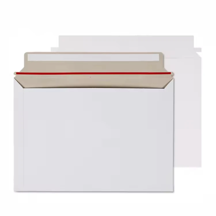 Wholesale eco biodegradable kraft paper mailing cardboard adhesive bags white envelope for document