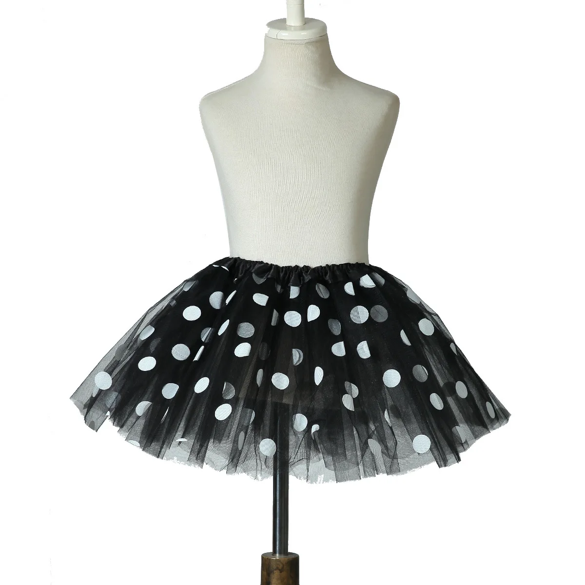 Girl Ballet Tutu with White Polka Dot Skirt Factory Wholesales