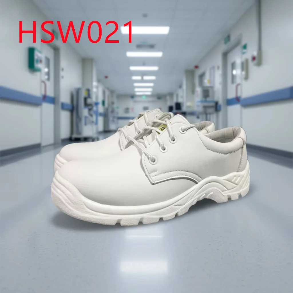 ZYF,Hospital Cleanroom Middle Cut Anti-germ White Safety Shoes Dairy Production Enclosed Toe Insert ESD Work Clogs HSW021