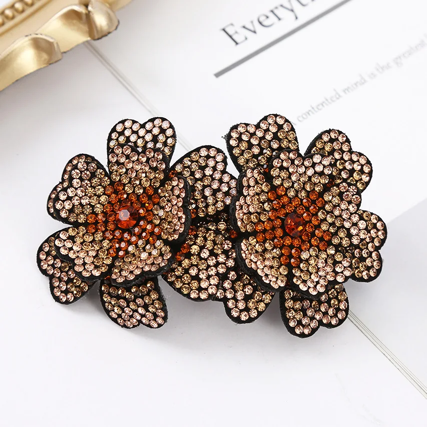 Женская заколка для волос со стразами