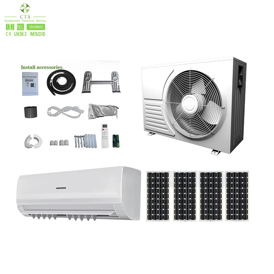 High Quality Solar Power Air Conditioner System Wall Mounted Split Air Conditioner Off Grid Solar Air Conditioner with Battery