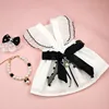 White dress+hairpin+necklace