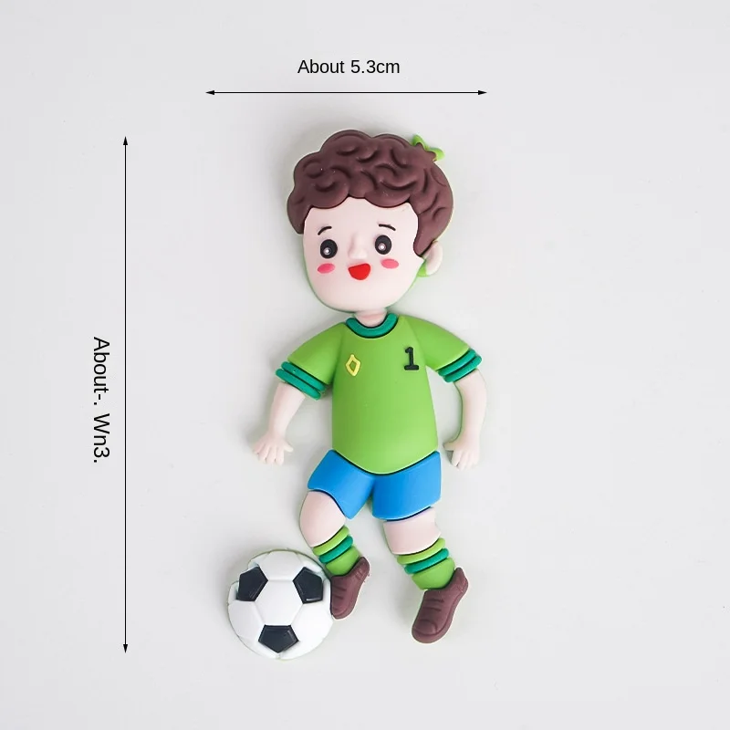 DAMAI Soccer Cake Topper Decorations Soccer Ball Player Cake Decorations for Soccer Football Theme Birthday Sport Party Supplies