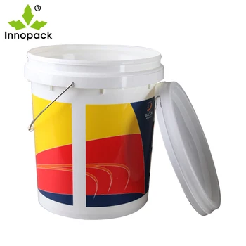 18 Liter Paint Bucket with Lid Plastic Pail with Handle - China