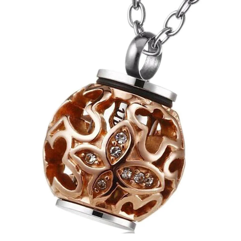 Hollow Butterfly Crystal Urn Cremation Necklace Always In My Heart Memorial Pendants For Pet Ashes Fashion Jewelry Keepsake