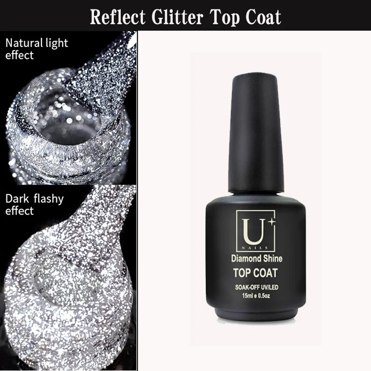 Professional Disco Top Gel With Reflective Glitters Like Broken ...