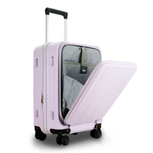Hot Selling High Quality Business Hardside Trolley Suitcase 4 Spinners Unisex Aluminum Travel Luggage PC Zipper Factory