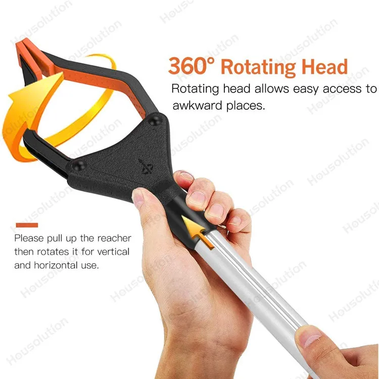 32"  Foldable Lightweight Long Arm Extender Reacher Grabber Tool with Magnet