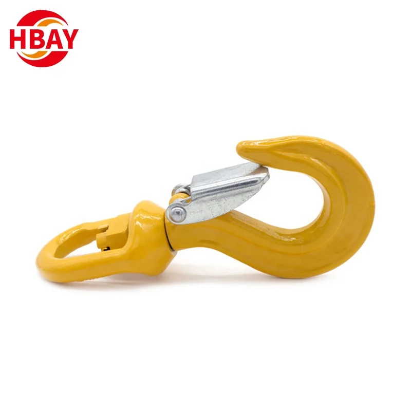 Rotating Bearing Hook with Ball Bearing - Durable Steel Construction for Crane, Rigging, Construction Equipment